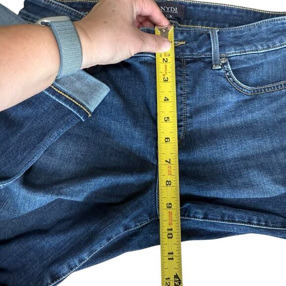NYDJ Not Your Daughters Jeans Womens 8 Blue Marilyn Straight Cool Embrace Crop - Picture 7 of 7